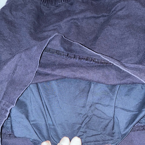 J. Crew Factory Womans size 8 Linen Blend Mini Pull-on Skirt Navy Lined Pockets - Picture 2 of 7